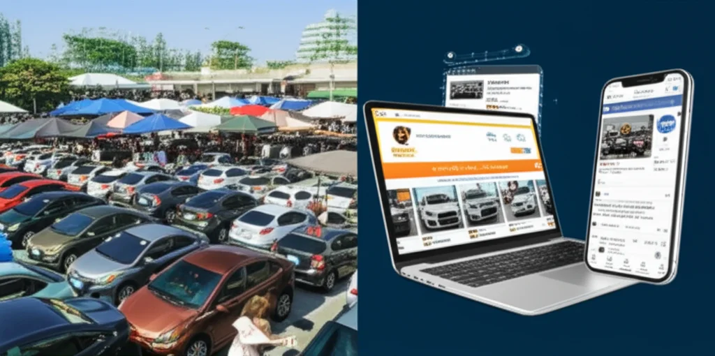 ช่องทางยอดนิยมในการหารถมือสองในเขตบางรัก — ตลาดรถ เต็นท์มือสอง เว็บประกาศ และกลุ่มเฟซบุ๊ก พร้อมข้อดีข้อเสียของแต่ละช่องทาง