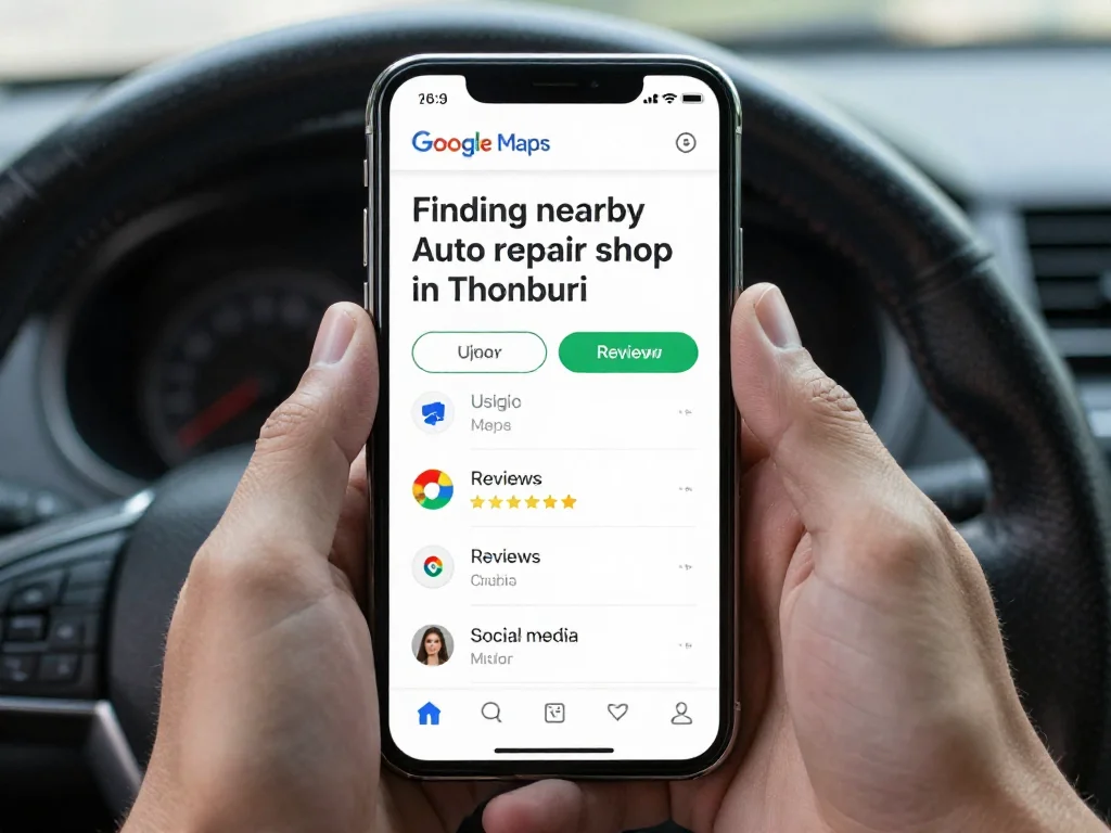 วิธีค้นหาอู่ซ่อมรถใกล้ฉันในธนบุรี: คำแนะนำการใช้ Google Maps รีวิว และโซเชียลมีเดีย วิธีค้นหาอู่ซ่อมรถใกล้ฉันในธนบุรี: คำแนะนำการใช้ Google Maps รีวิว และโซเชียลมีเดีย
