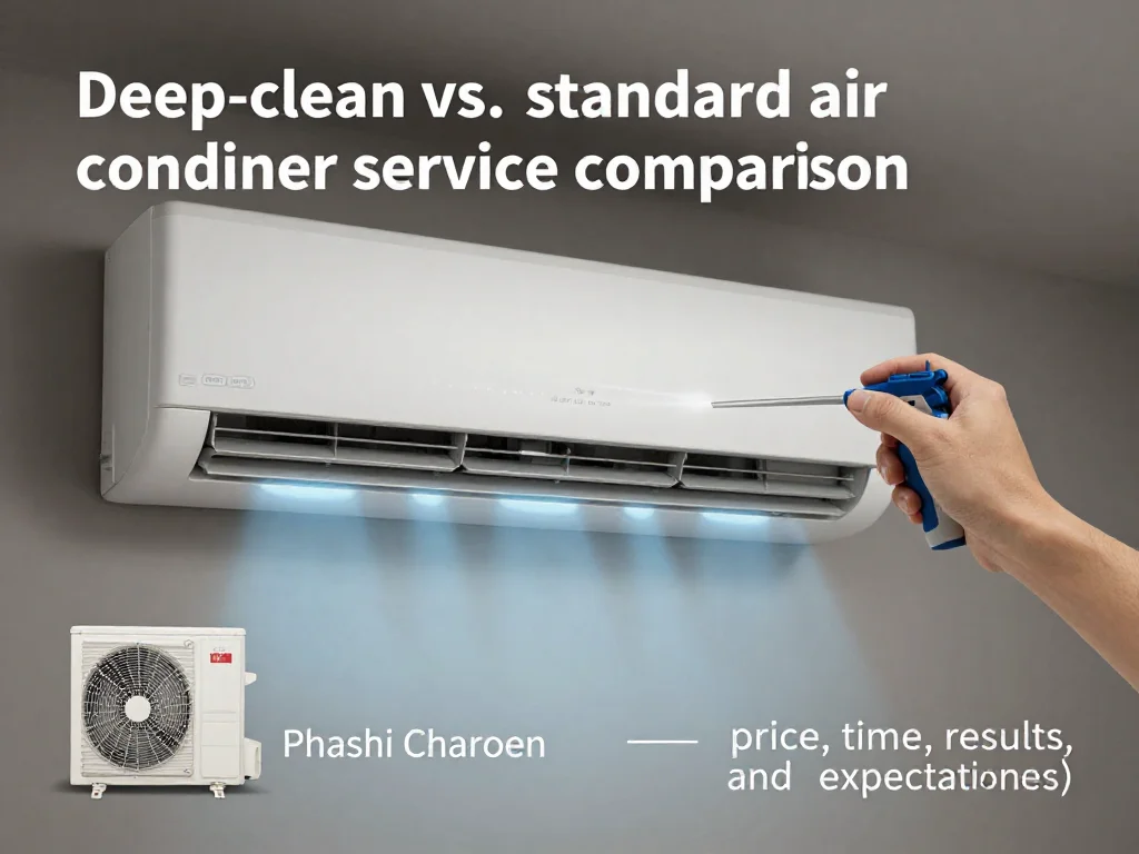 เปรียบเทียกบริการล้างแอร์แบบ Deep Clean vs. Standard ในพื้นที่ภาษีเจริญ: ราคา เวลา ผลลัพธ์ และสิ่งที่ควรคาดหวัง เปรียบเทียกบริการล้างแอร์แบบ Deep Clean vs. Standard ในพื้นที่ภาษีเจริญ: ราคา เวลา ผลลัพธ์ และสิ่งที่ควรคาดหวัง