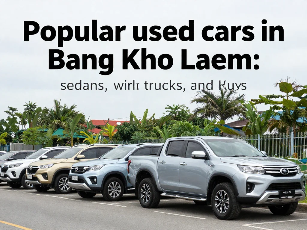 แนะนำประเภทรถมือสองยอดนิยมในเขตบางคอแหลม ทั้งรถเก๋ง รถกระบะ และรถ SUV